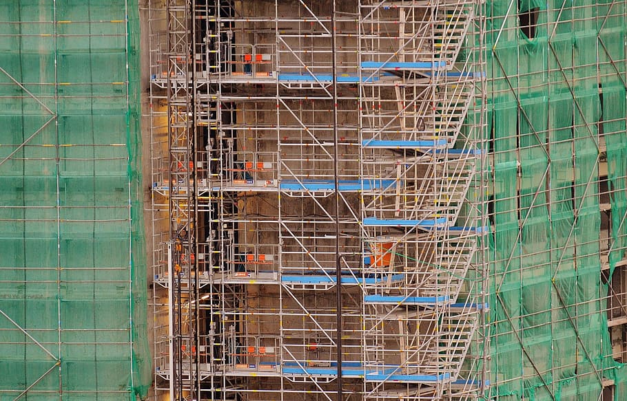 Skyscraper, Construction, Building, site, construction work HD wallpaper