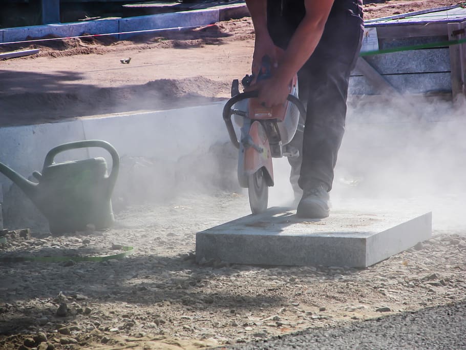 construction, road construction, stones, cut, dust, work, construction site watering can HD wallpaper