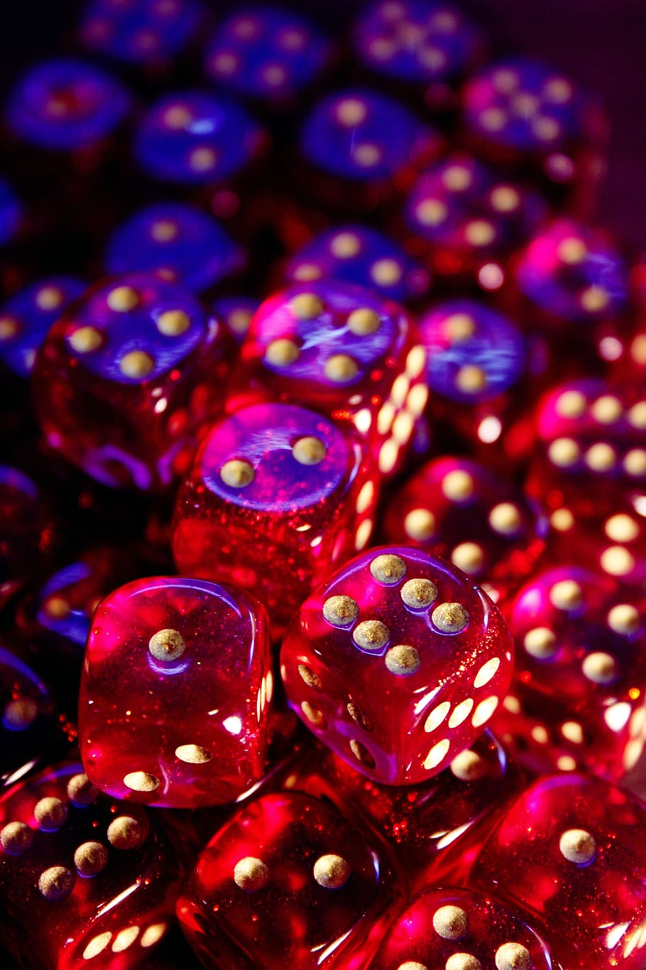 red dice lot, cube, role playing game, pay, instantaneous speed, HD wallpaper