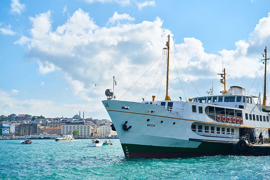 Marine, Clouds, Galata, Boat, v, galata bridge, on, peace, istanbul HD wallpaper