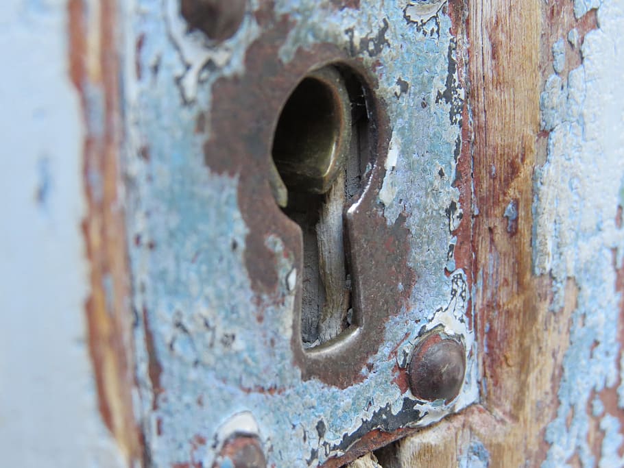 door, old, security, entry, input, key hole, metal, rusty, lock HD wallpaper