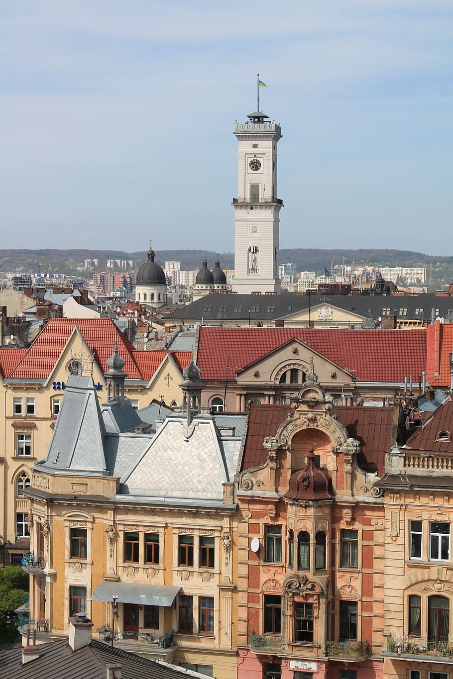 architecture, old, megalopolis, tower, travel, ukraine, lviv, HD wallpaper