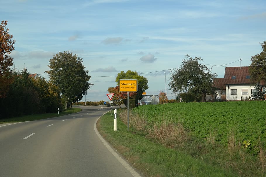 Entrance, Town Sign, Steinberg, alb donau circle, swabian alb, HD wallpaper