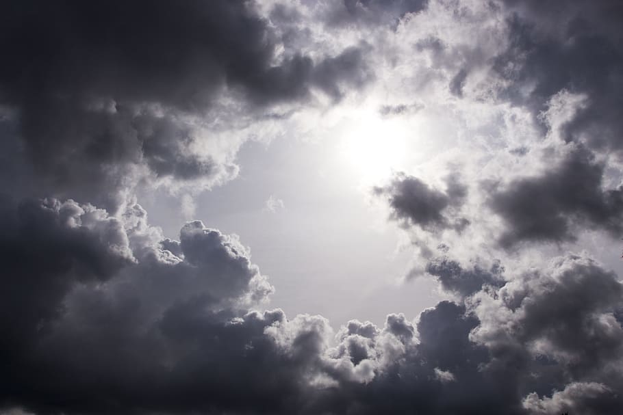 sky, clouds, night, nature, blue, backgrounds, climate, beautiful HD wallpaper