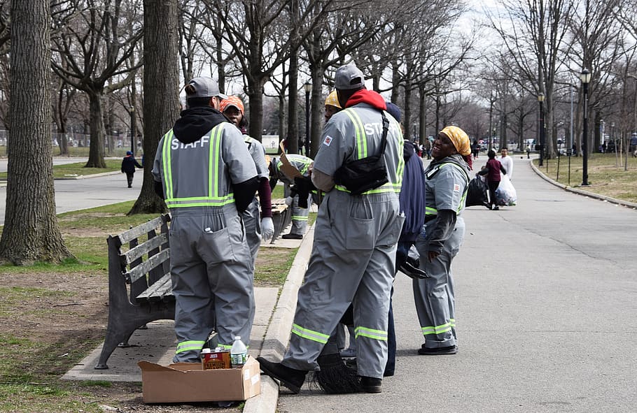 group of people, road, human, park, work, usa, new york, flushing meadows corona park, HD wallpaper