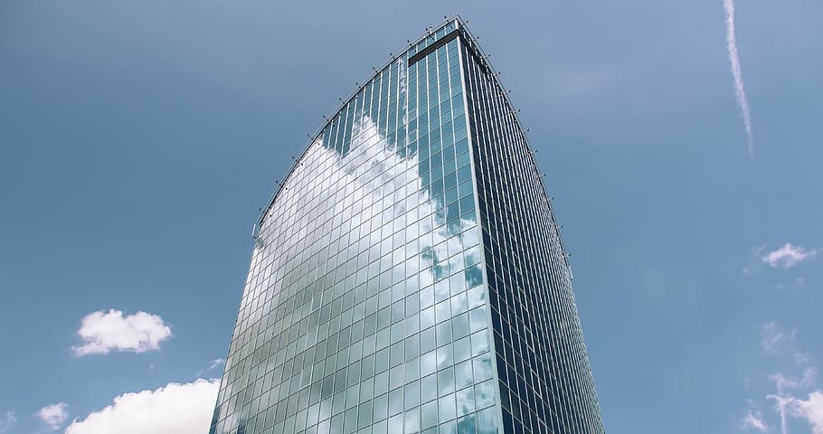 photo of glass-curtain building, architecture, infrastructure HD wallpaper