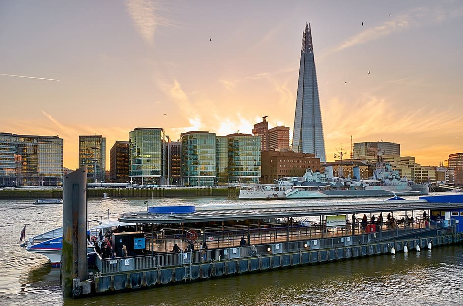 gray and white boat on body of water during daytime, london, architecture, HD wallpaper