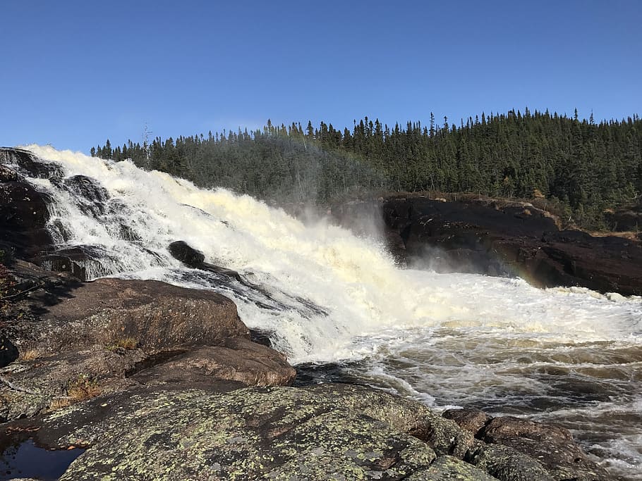 river, falls, waterfall, waterfalls, current, whirlpool, beauty in nature HD wallpaper