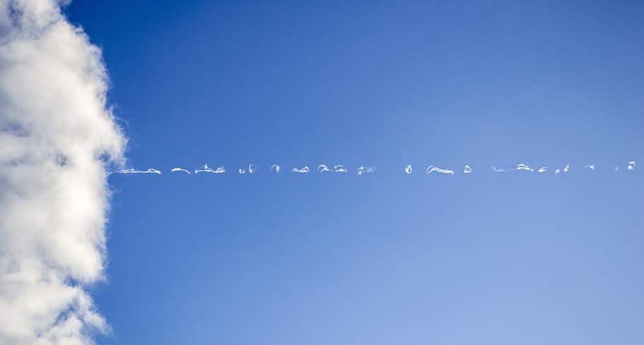 Sky, Cloud, Landscape, Sign, out, characters, blue, cloudy HD wallpaper