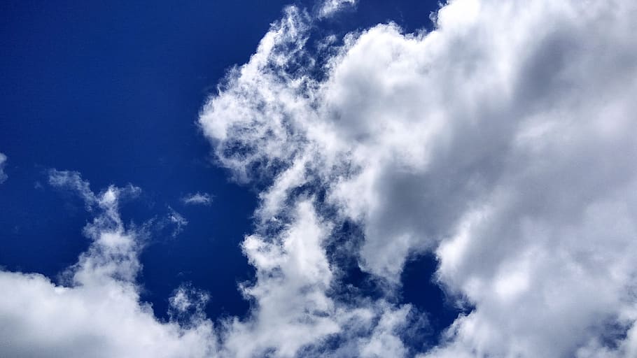 clouds, blue sky, blue sky clouds, blue sky background, cloudscape HD wallpaper