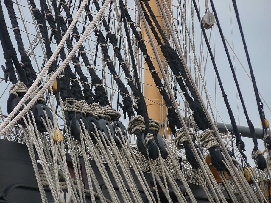 Rigging, Thaw, Mast, Sailing Vessel, rope, nautical Vessel HD wallpaper