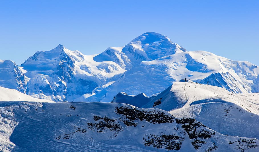Mountain, Snow, Cloud, Winter, Nature, winter landscape, cold HD wallpaper