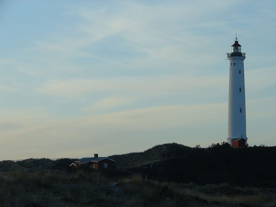 Denmark, Lighthouse, Coast, Tower, architecture, sea, beacon HD wallpaper