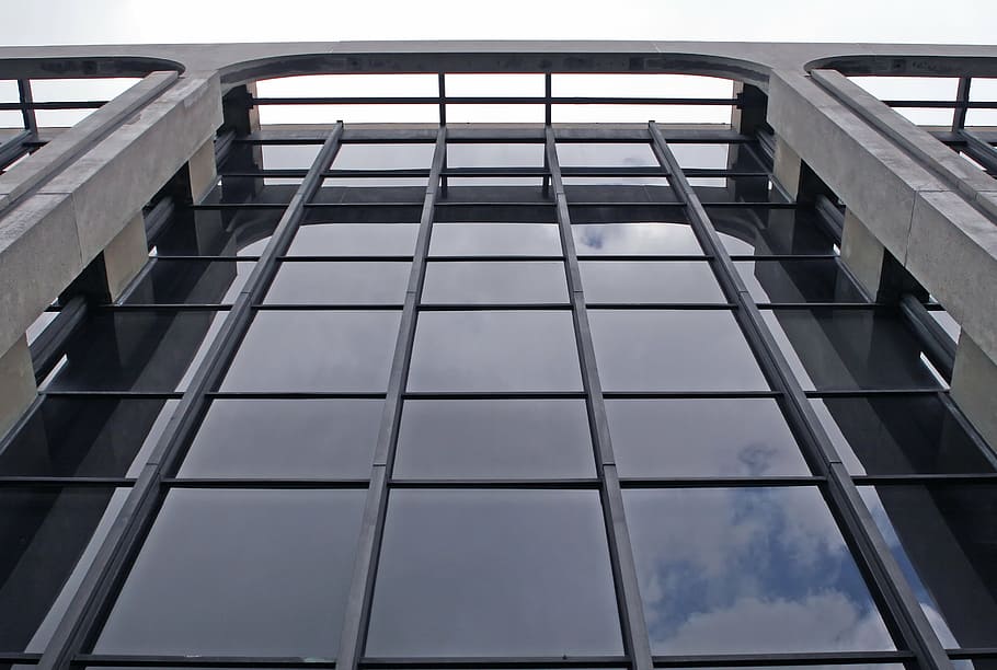 low angle photo of gray building, abstract, accountant, architecture HD wallpaper