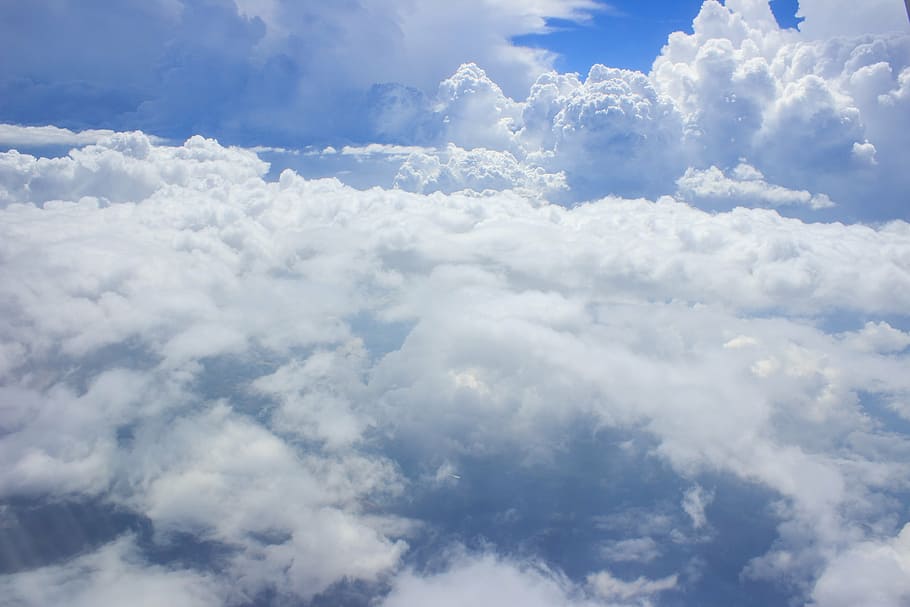 clouds, heavy, breathtaking, white, sky, beautiful, nature HD wallpaper