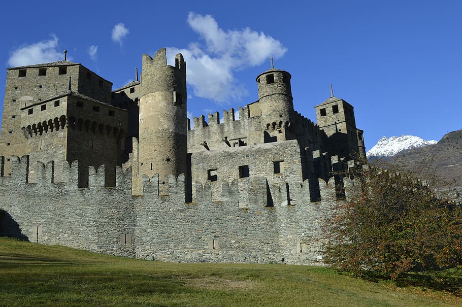 castle, italy, sky, architecture, history, built structure HD wallpaper
