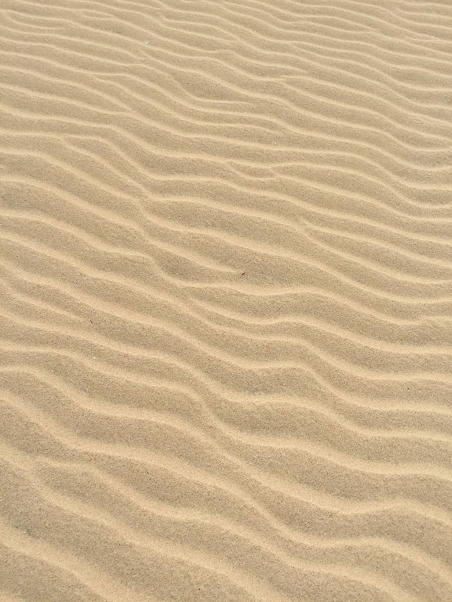 brown sands, beige sand, sand ripple, texture, pattern, sand texture, HD wallpaper