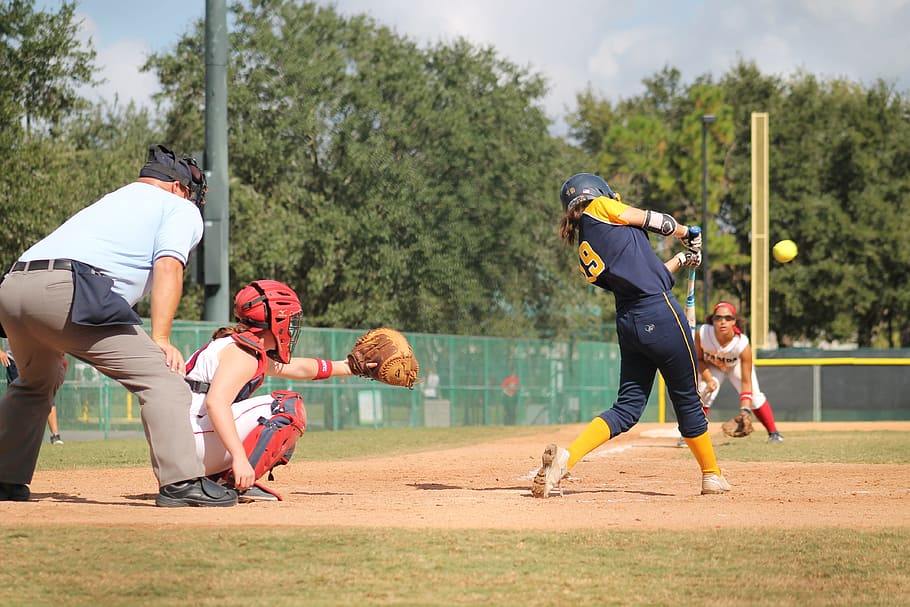 Softball, Catcher, Game, Player, Team, bat, competition, sport HD wallpaper