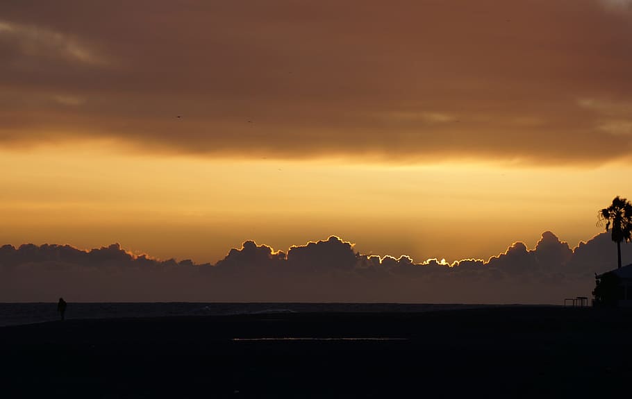 sunset, dusk, nature, evening sky, mood, silhouette, scenics - nature HD wallpaper
