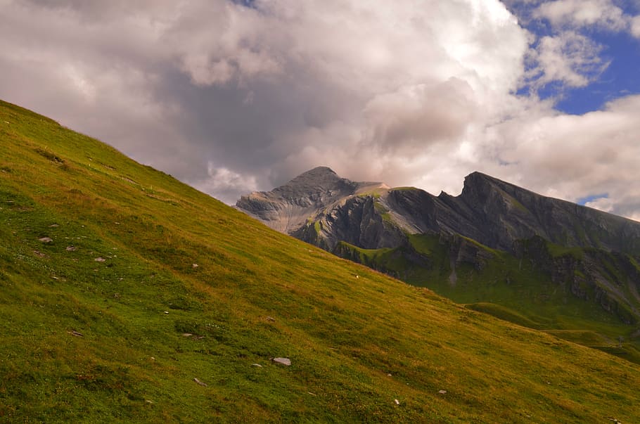 Switzerland, Landscape, Clouds, mountains, reported, swiss alps HD wallpaper