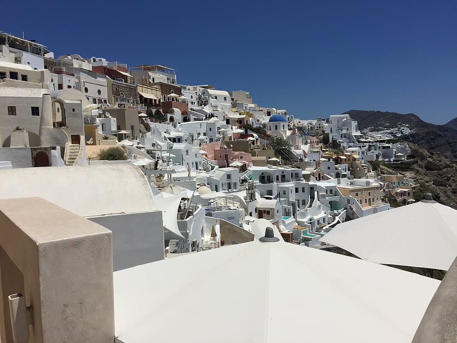 oia, santorini, greece, cyclades Islands, aegean Sea, architecture HD wallpaper