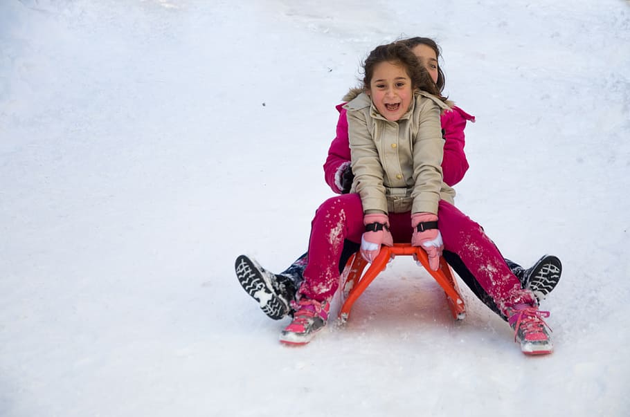human, entertainment, snow, winter, child, childhood, cold temperature HD wallpaper