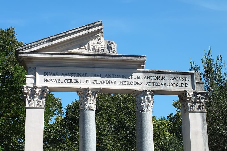 columns, rome, architecture, villa borghese, ancient, roman HD wallpaper