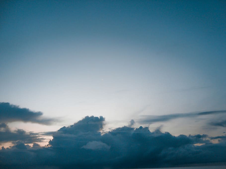 photo of white clouds, white sky with clouds at daytime, gradient HD wallpaper