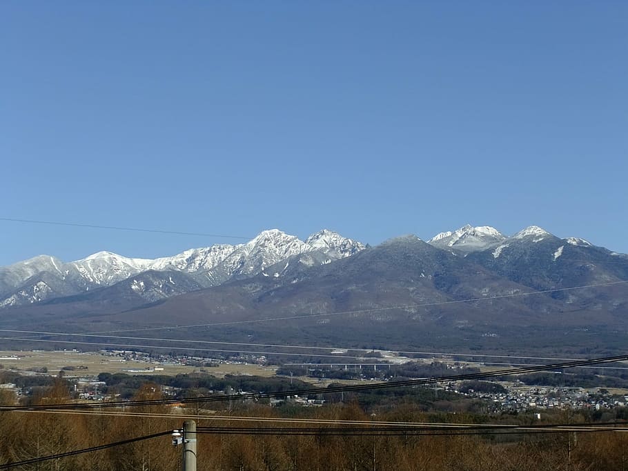 nagano, snow mountain, hakuba mountain range, sky, scenics - nature, HD wallpaper