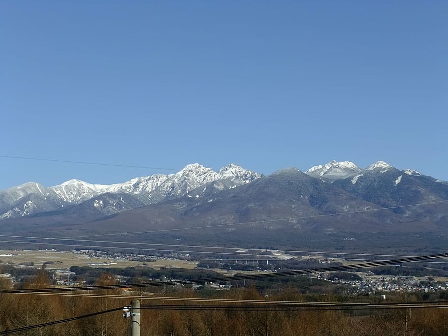 nagano, snow mountain, hakuba mountain range, sky, scenics - nature HD wallpaper