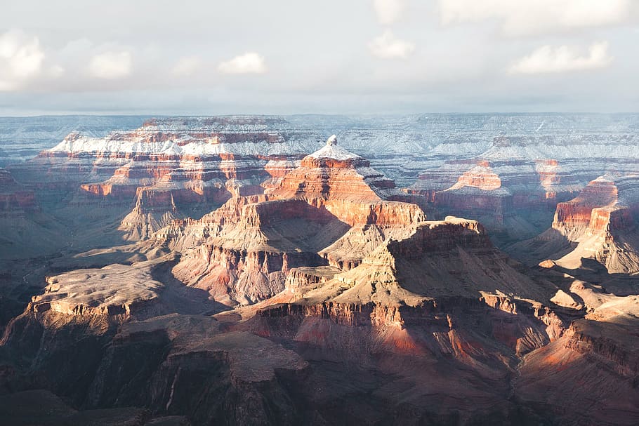 Grand Canyon, mountain, landscape, peak, summit, view, aesthetic