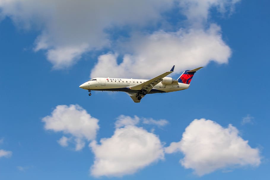 flight, sky, airplane, flying, air vehicle, cloud - sky, low angle view HD wallpaper