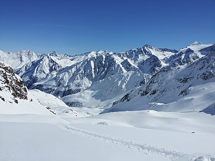 cold, glacier, snow, landscape, adventure, alpine, altitude, blue HD wallpaper