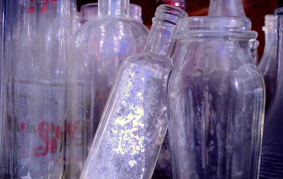 bottles, container, glass, drink, jar, collection, transparent HD wallpaper
