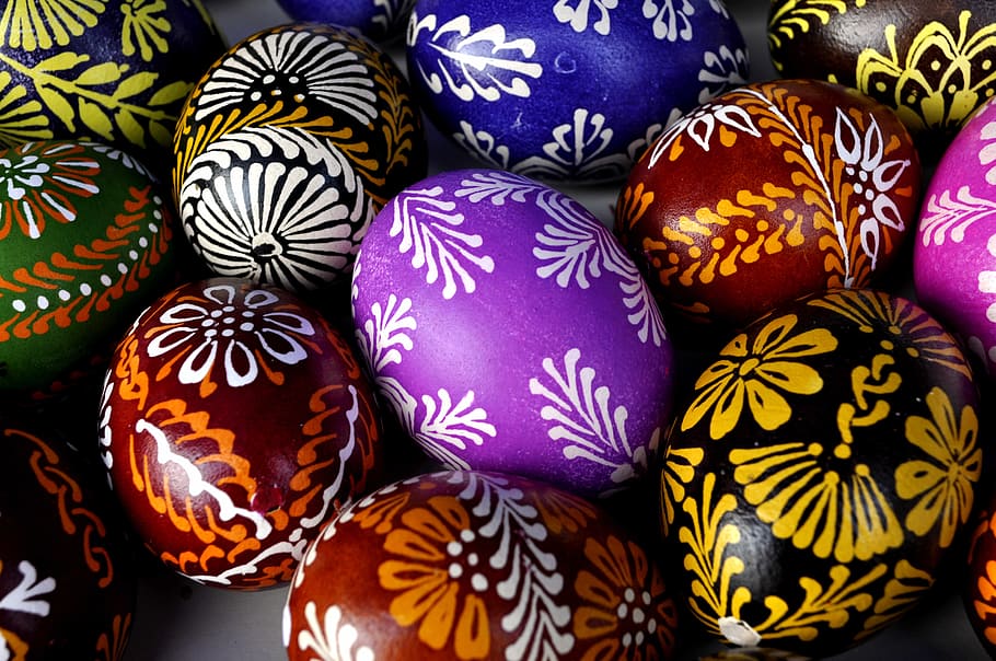 model, easter, crafts, easter egg, pattern, no people, close-up HD wallpaper