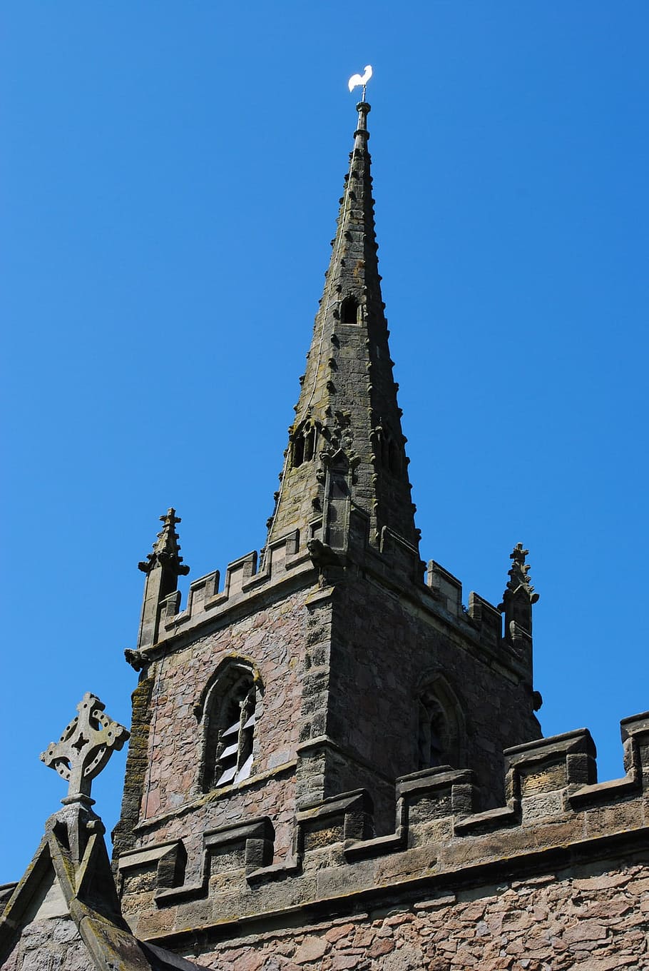Spire, Cathedral, Cross, church, building, monument, religious HD wallpaper
