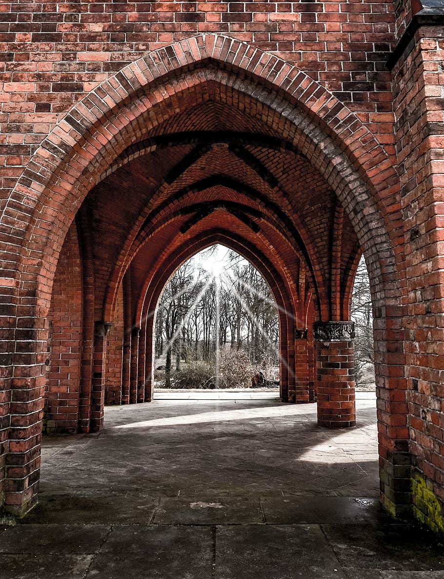 architecture, old, gothic, wall, brick, historically, built structure HD wallpaper