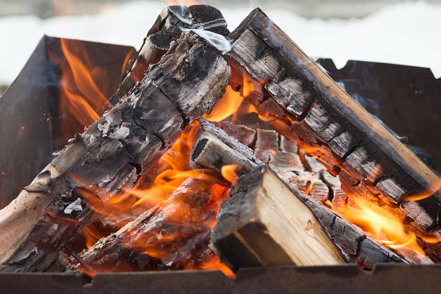 koster, fire, mangal, burn, coals, firewood, burns, fever, flame HD wallpaper