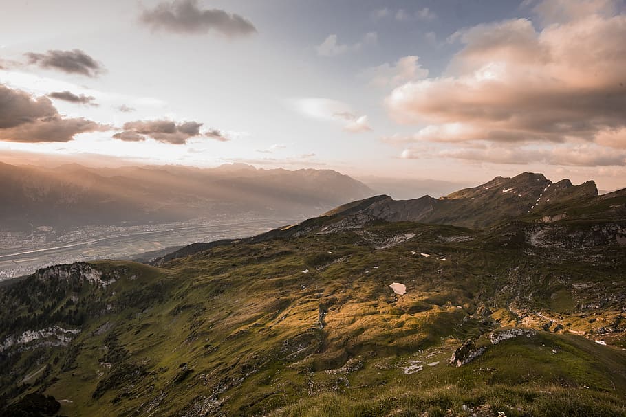 hiking, light, mountains, woken, scenics - nature, environment HD wallpaper