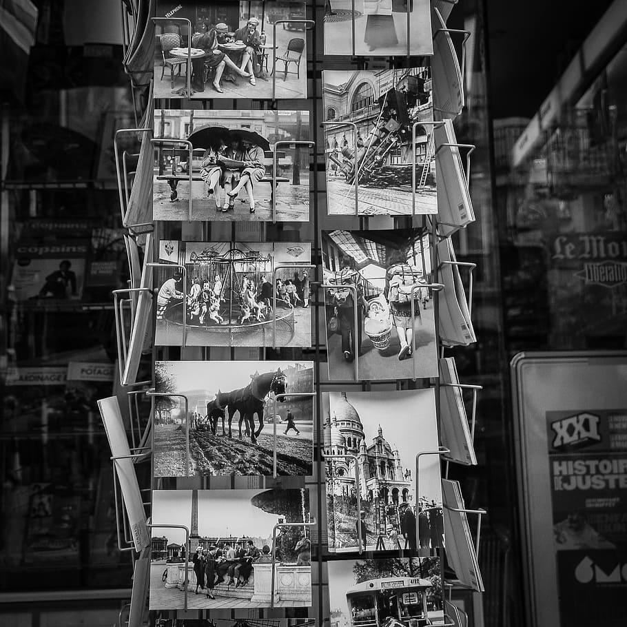 paris, street, postcard, trader, tourism, retail, store, choice HD wallpaper