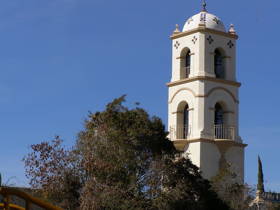architecture, tower, old, mission, building, landmark, town HD wallpaper