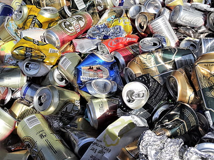sheet, alu, cans, garbage, dispose of, disposal, aluminium HD wallpaper