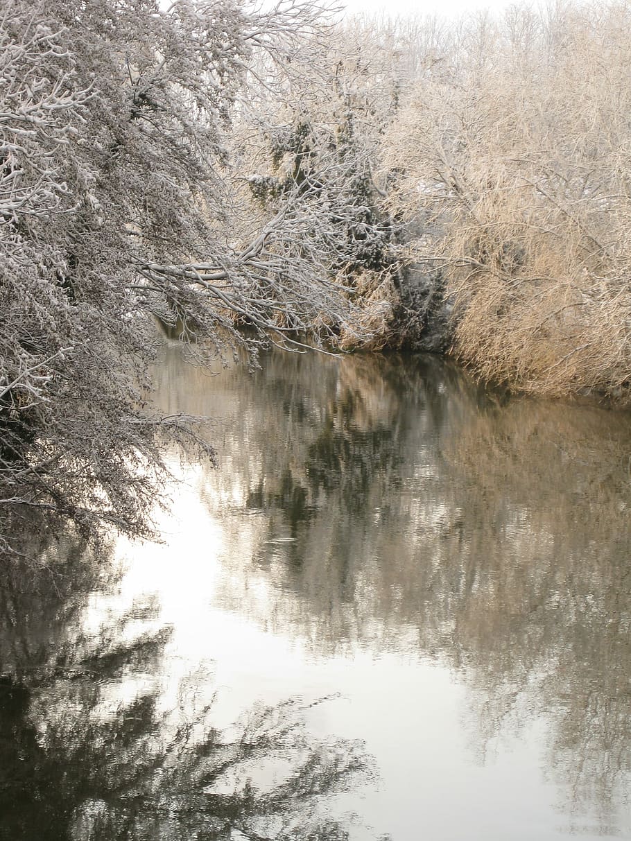 Snowy, River, Winter, no people, nature, day, water, outdoors HD wallpaper