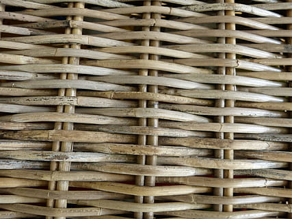 close-up photo of beige wicker basket, Reed, Background, Texture HD wallpaper