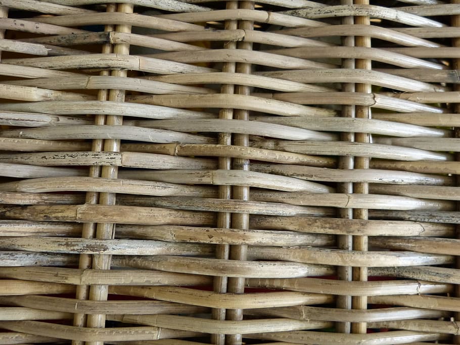 close-up photo of beige wicker basket, Reed, Background, Texture HD wallpaper