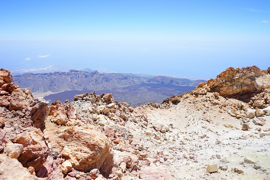 teide, outlook, distant view, read cañadas, caldera, pico del teide HD wallpaper