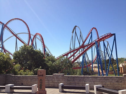 roller coaster, pleasure, fun, theme park, leisure, loopying HD wallpaper