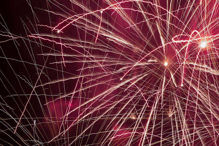 Online crop | HD wallpaper: night, fireworks, pink, celebration ...