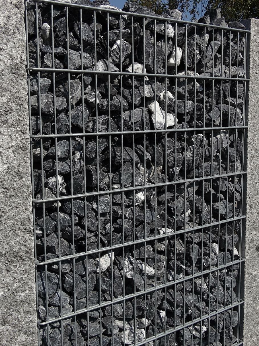 grid, stones, structure, wall, stone wall, keep together, imprisoned HD wallpaper