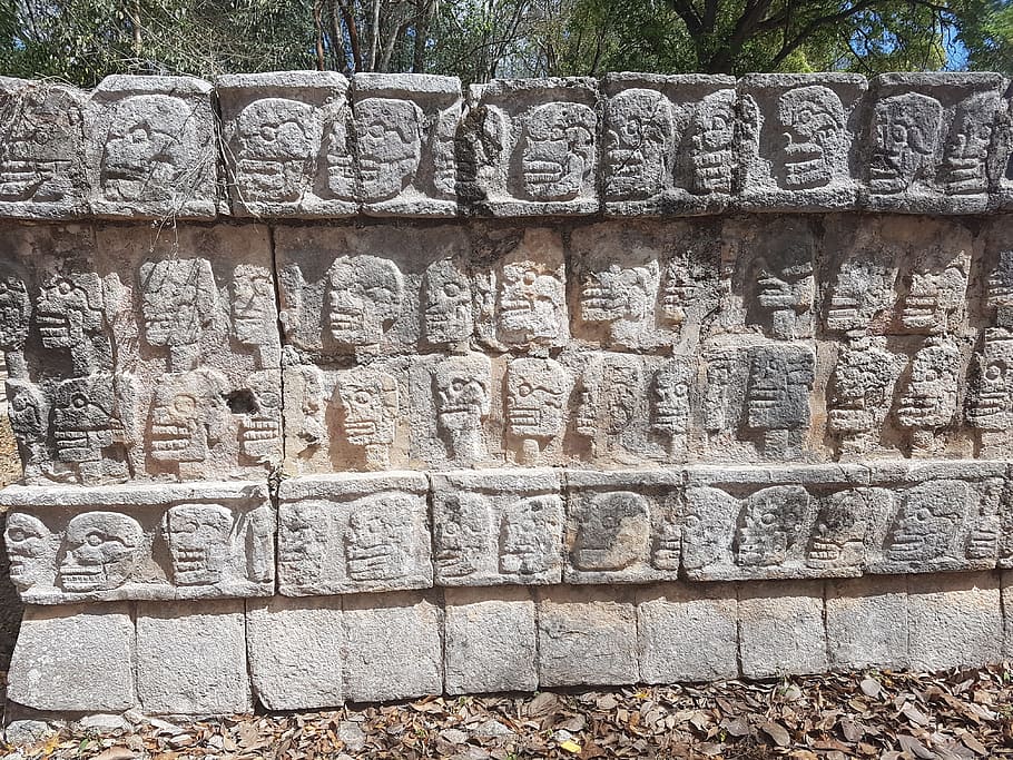 Maya, Chichen Itza, Ruins, text, carving - craft product, outdoors HD wallpaper